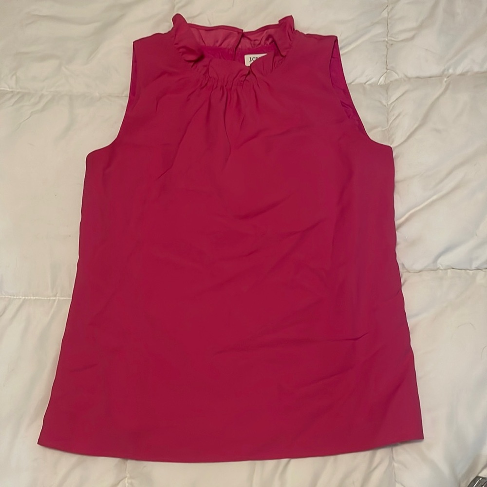 Hot pink j.crew blouse